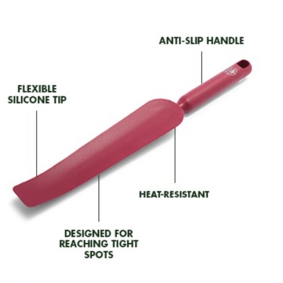 GreenLife Easy Reach Silicone Spatula Steel Core Red for Blenders NEW Tool - Picture 6 of 12